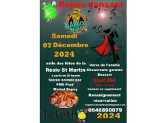 REPAS DANSANT CHOUCROUTE DE LA CAPTIVANTE LE 7 DECEMBRE A LA RESIE ST MARTIN