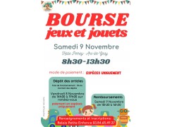 BOURSE AUX JOUETS - 9 NOVEMBRE 2024 - ARC LES GRAY