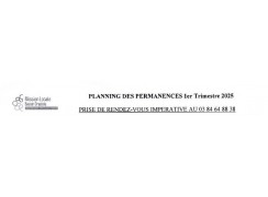 PLANNING PERMANENCES 1ER TRIMESTRE 2025 MISSION LOCALE