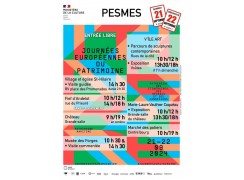 JOURNÉE DU PATRIMOINE à PESMES LES 21 ET 22 SEPTEMBRE