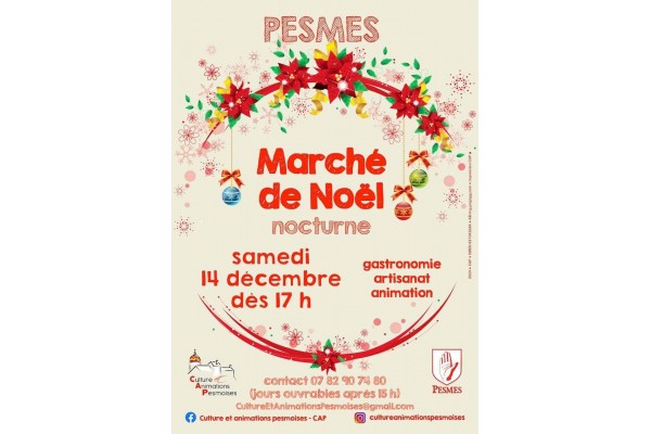 MARCHE DE NOEL PESMES LE 14 DECEMBRE 2024